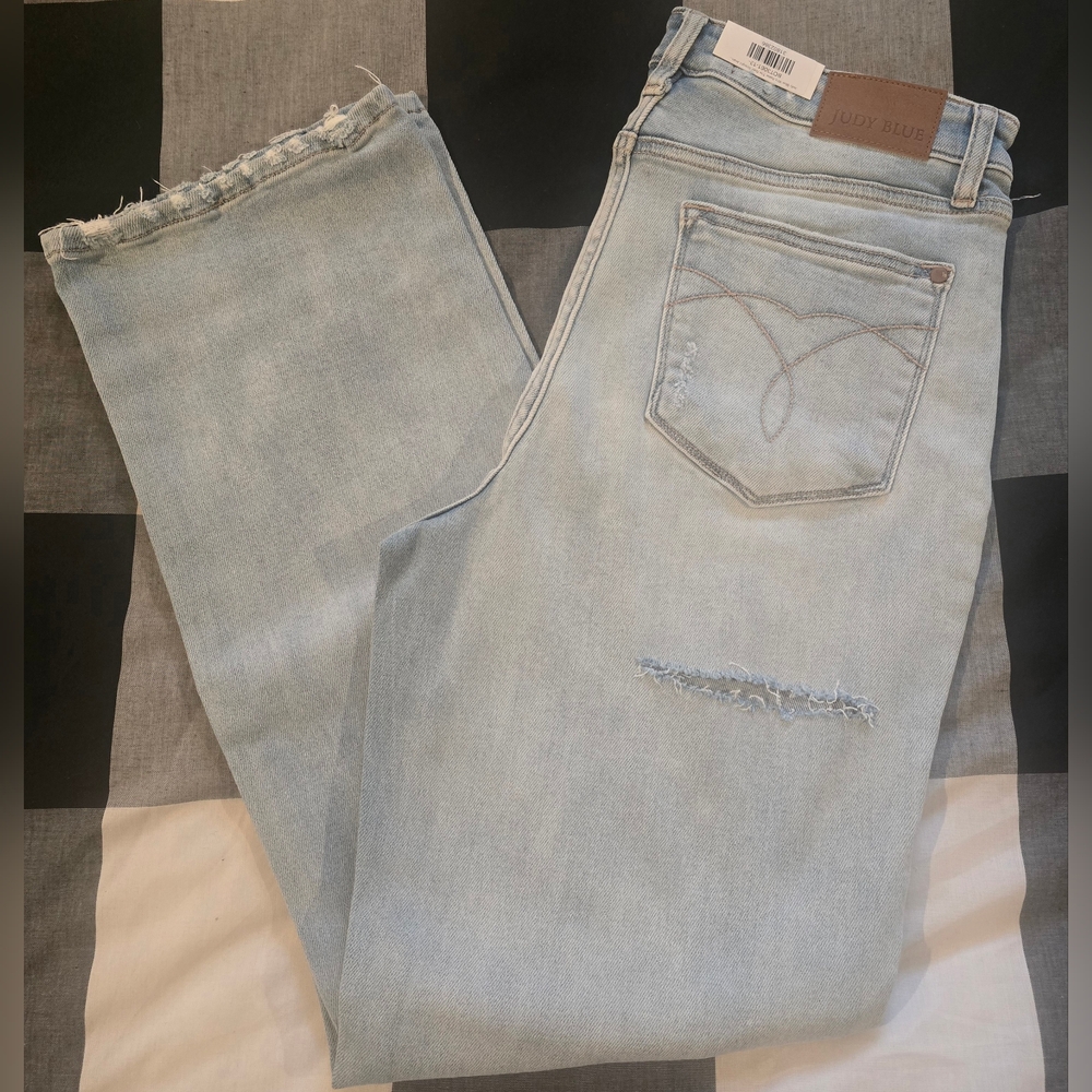 Judy Blue Light Blue Straight Leg Jeans size 13/31